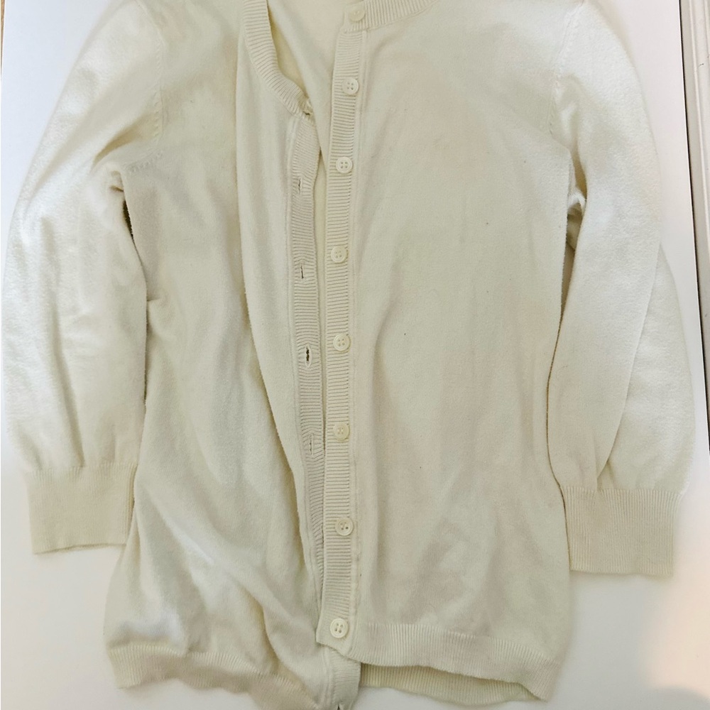 Cream Cardigan Sweater